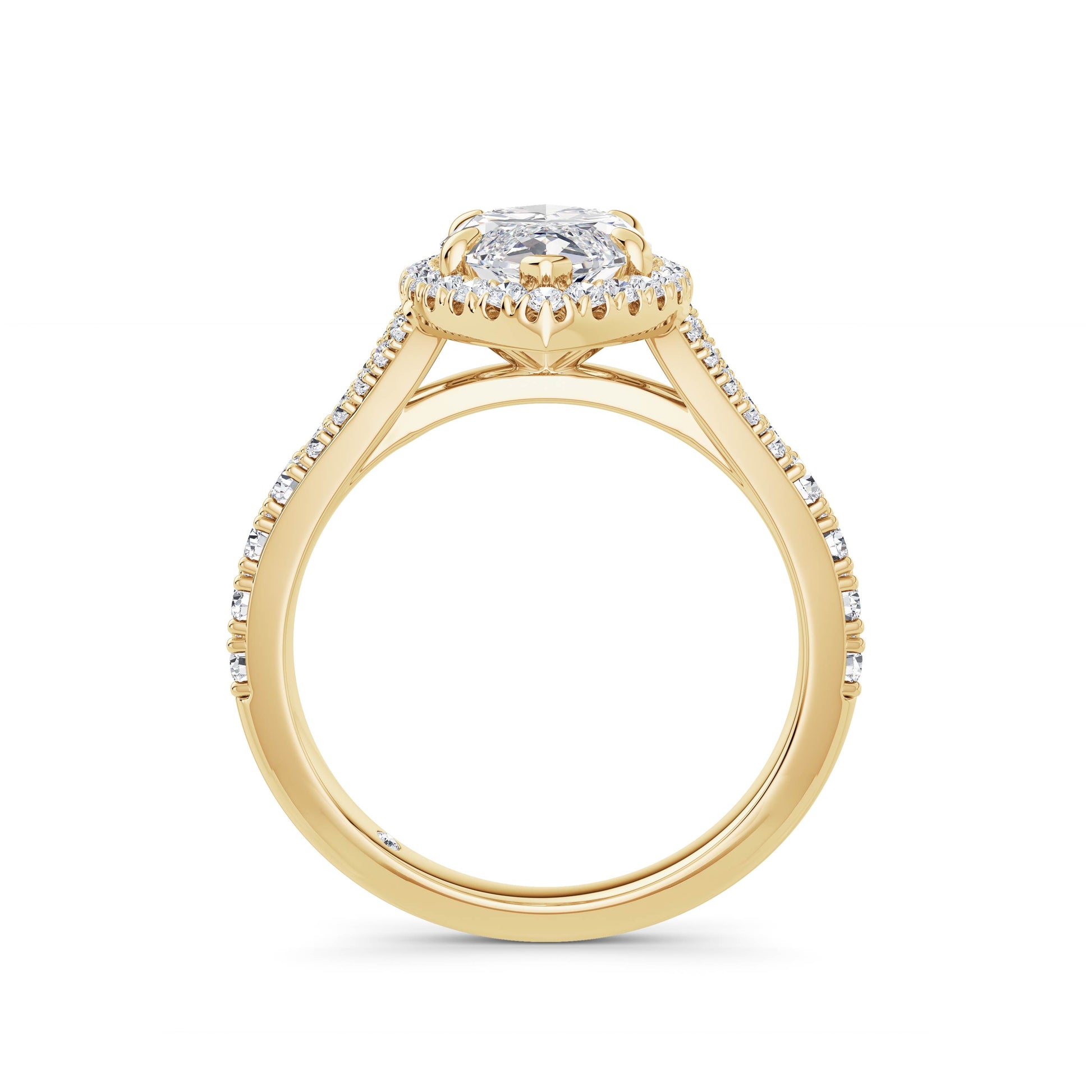 Bethany 18k Yellow Gold Marquise Halo