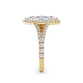 Bethany 18k Yellow Gold Marquise Halo