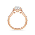 Bethany 18k Rose Gold Pear Halo