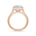 Bethany 18k Rose Gold Princess Halo