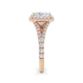 Bethany 18k Rose Gold Princess Halo