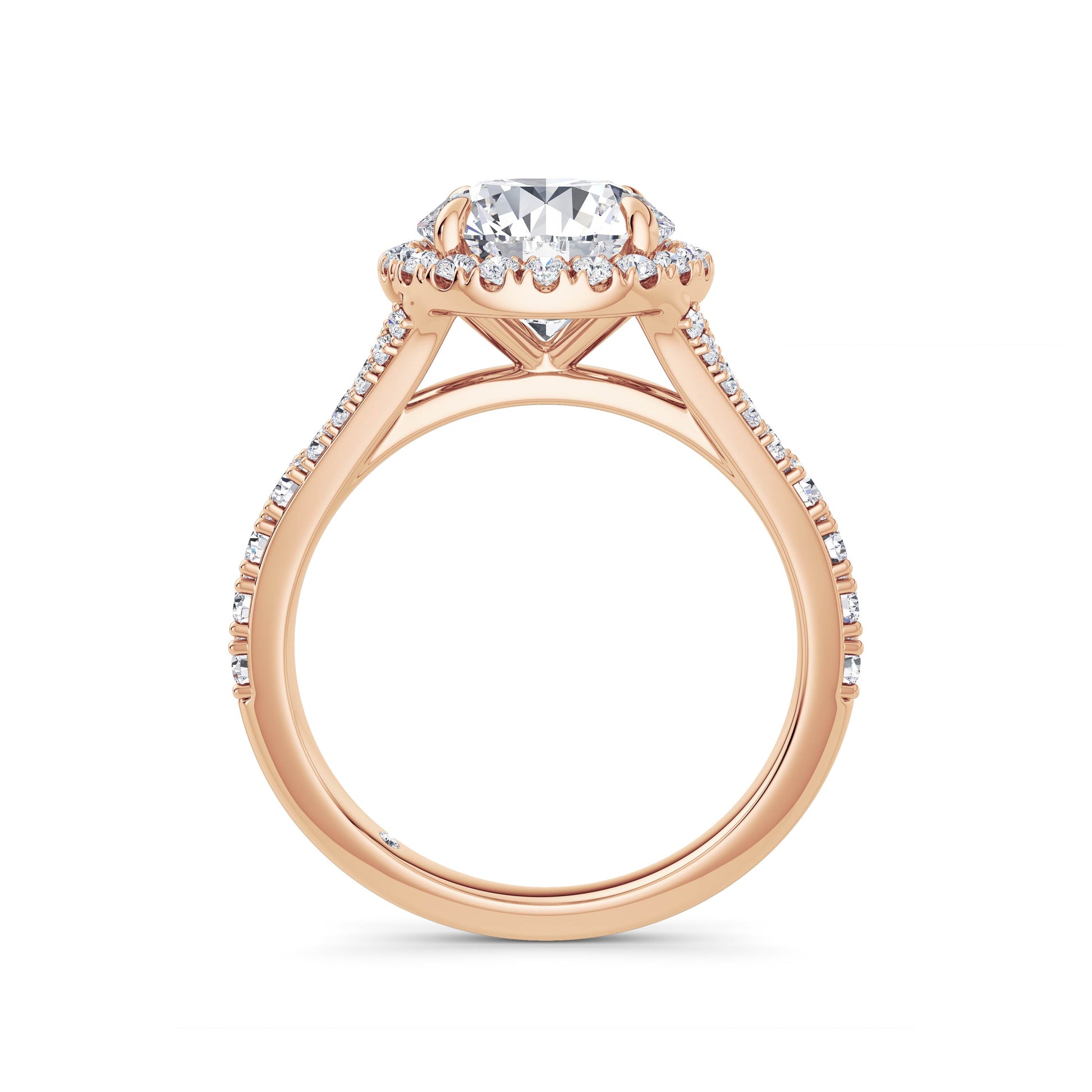 Bethany 18k Rose Gold Round Halo