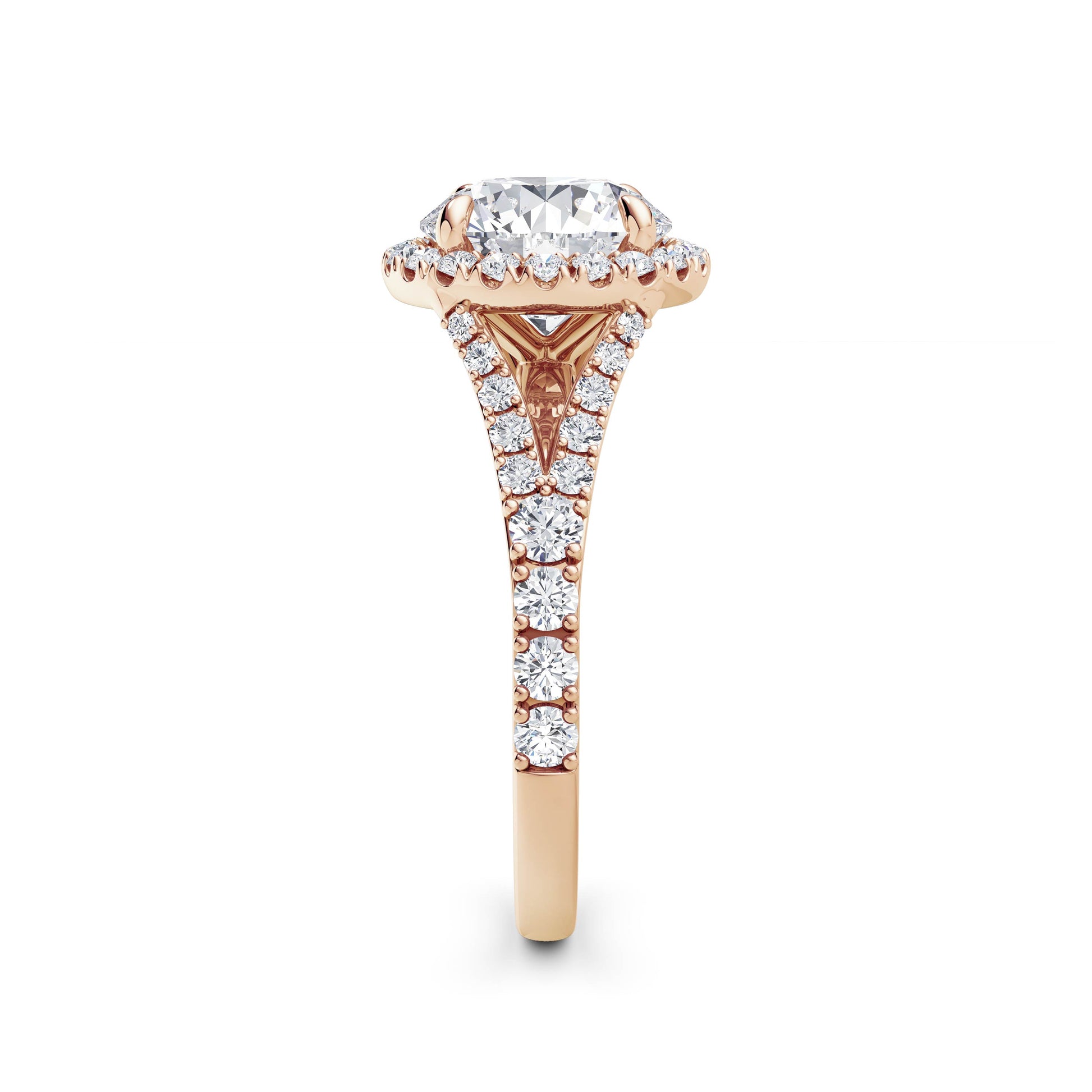 Bethany 18k Rose Gold Round Halo
