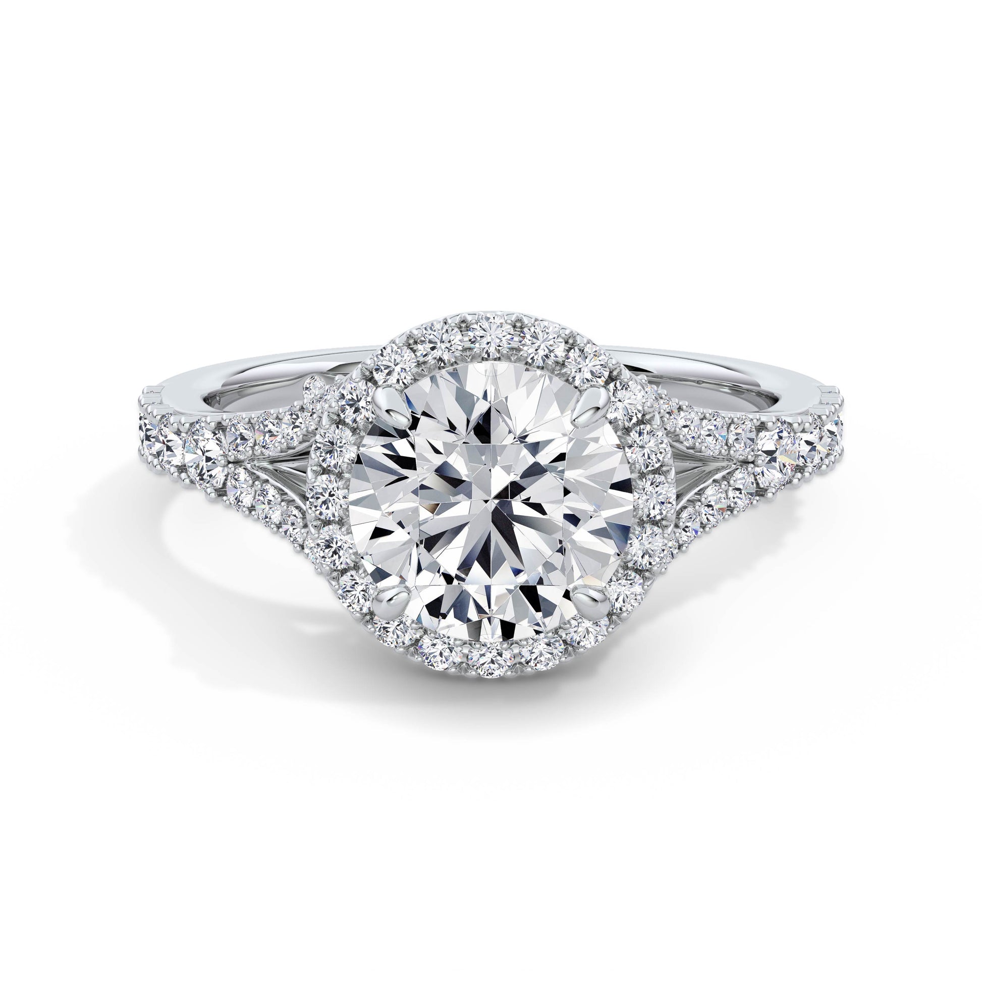 Bethany 18k White Gold Round Halo