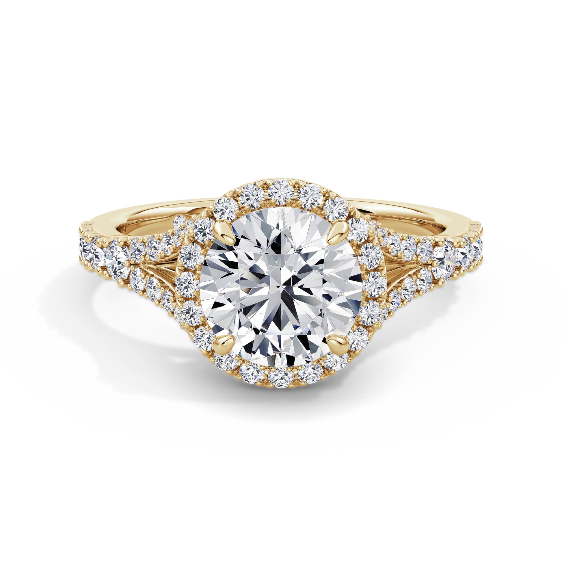 Bethany 18k Yellow Gold Round Halo