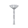 Beverley 18k White Gold Oval Diamond Band