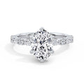 Beverley 18k White Gold Oval Diamond Band