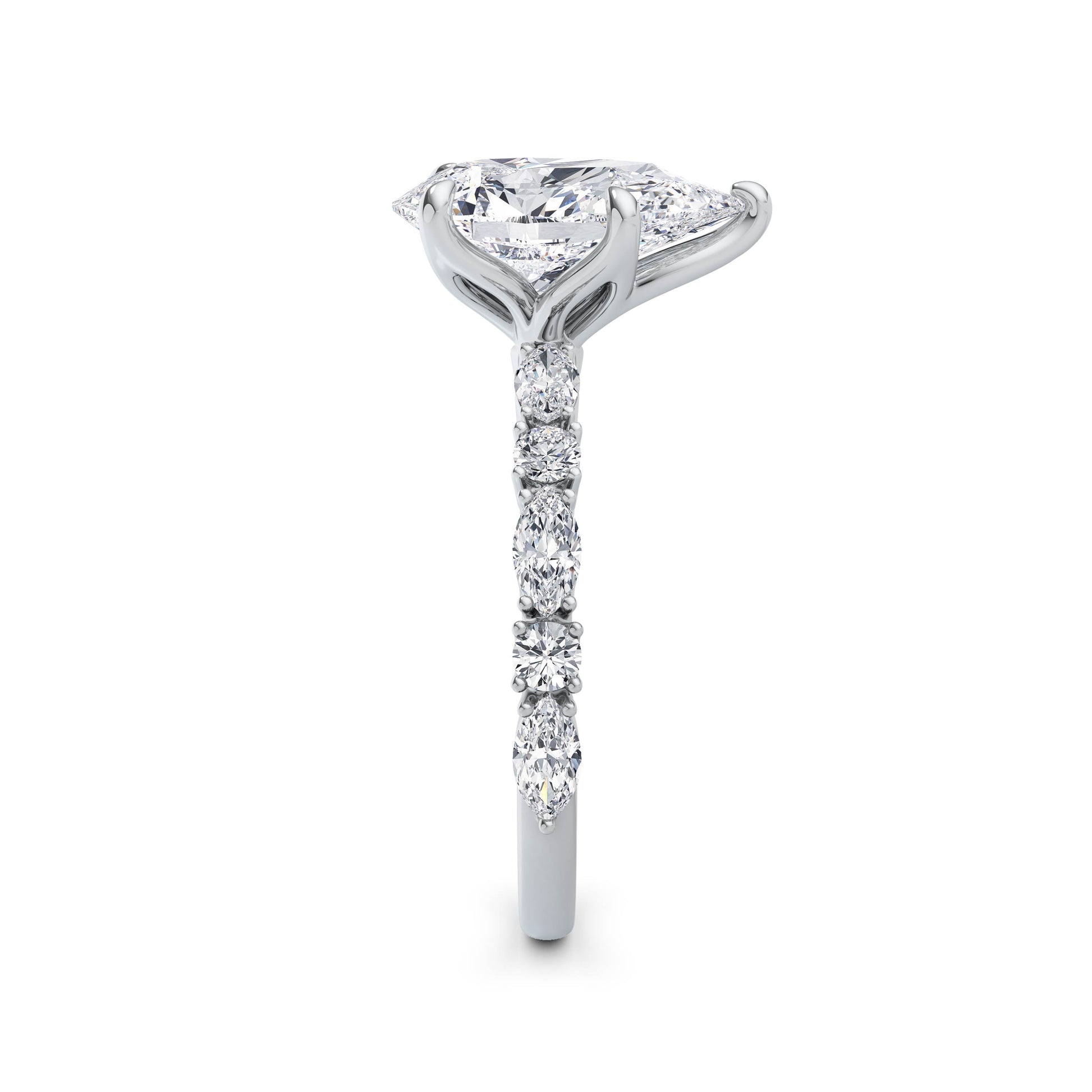 Beverley Platinum Pear Diamond Band