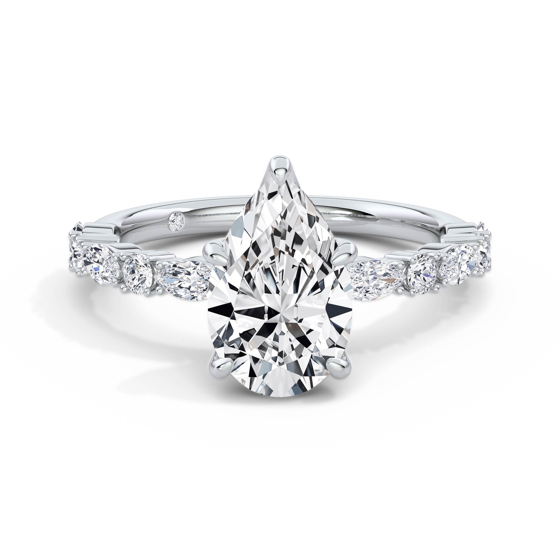 Beverley Platinum Pear Diamond Band