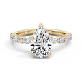 Beverley 18k Yellow Gold Pear Diamond Band