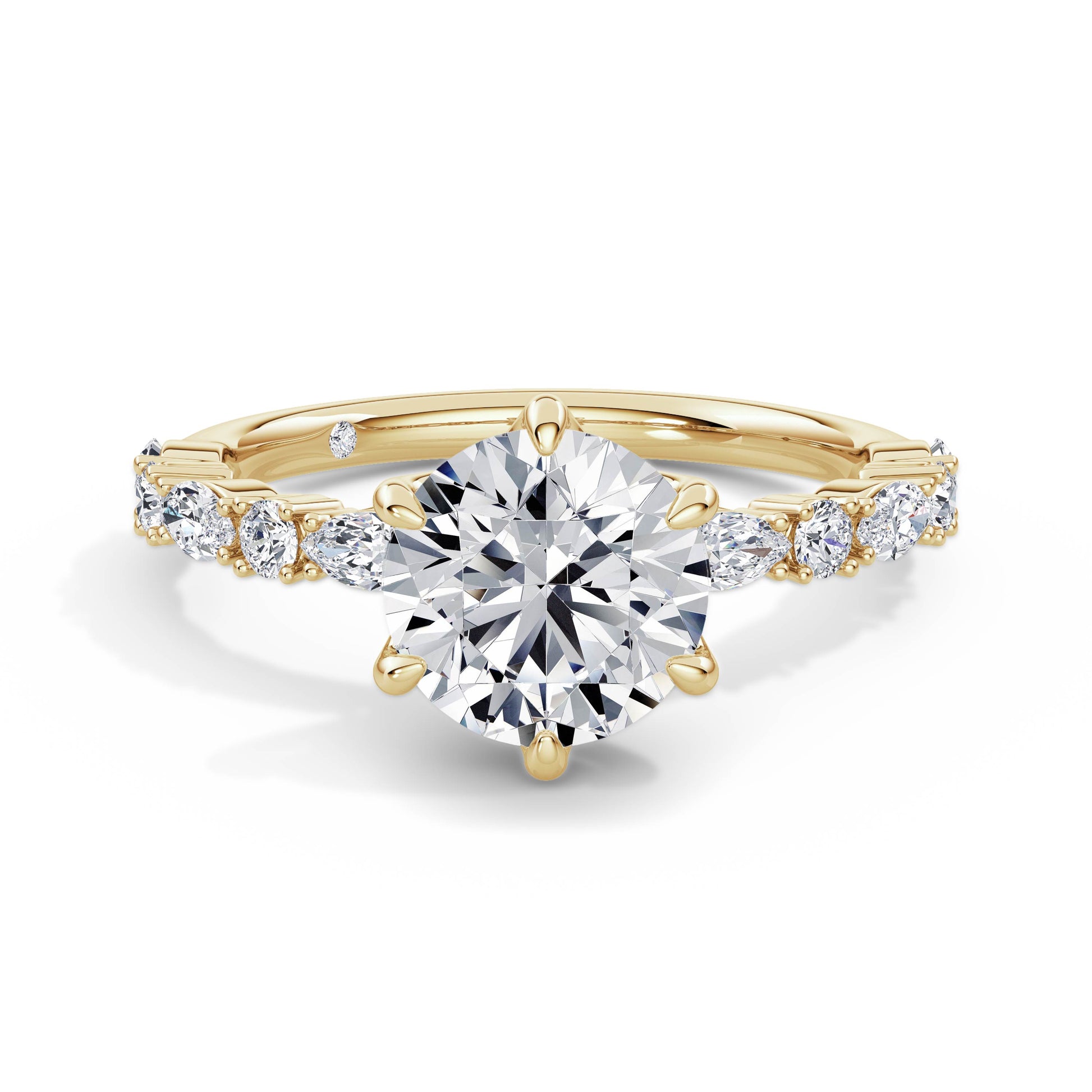 Beverley 18k Yellow Gold Round Diamond Band