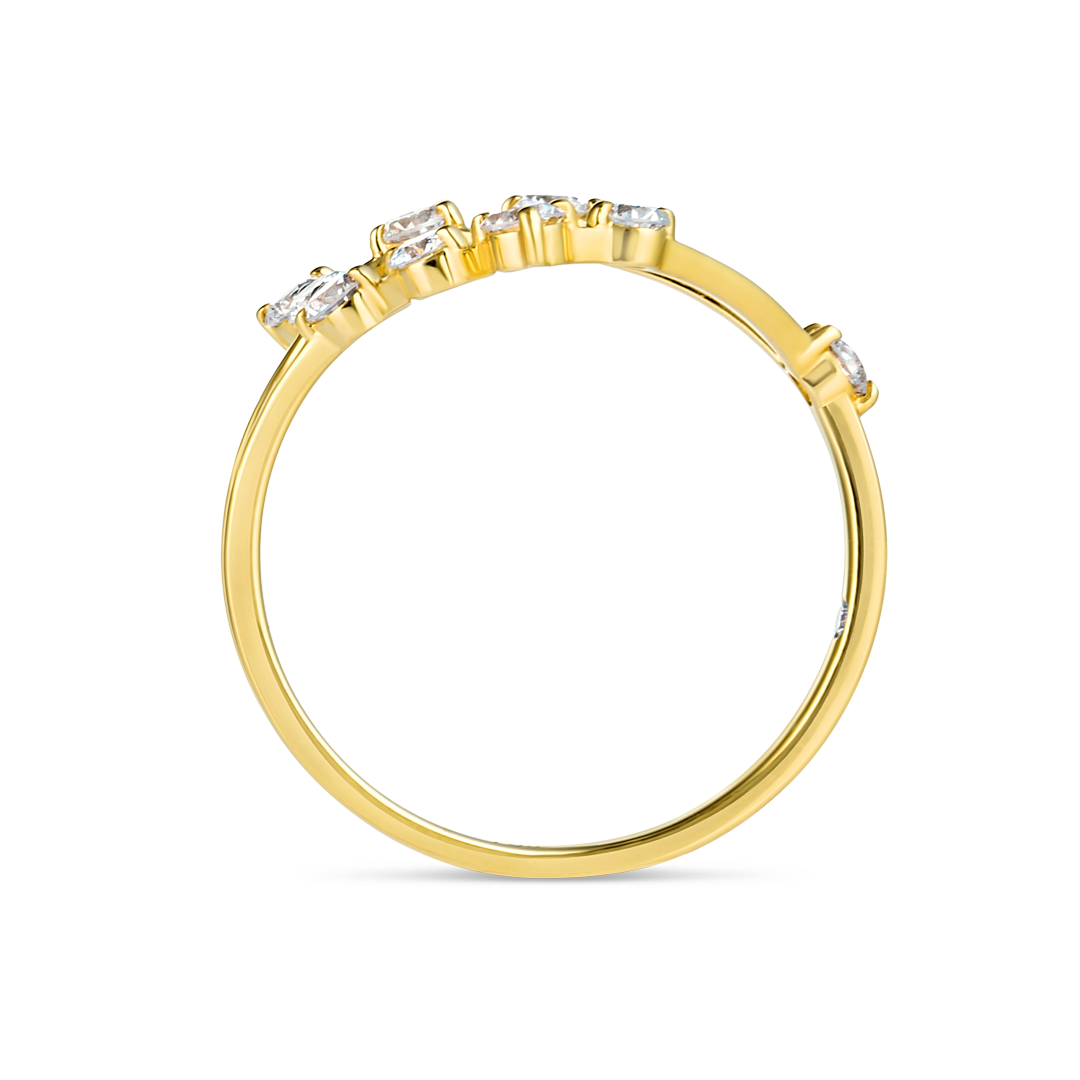 Capricorn Constellation Lab-Grown Diamond Ring Yellow Gold