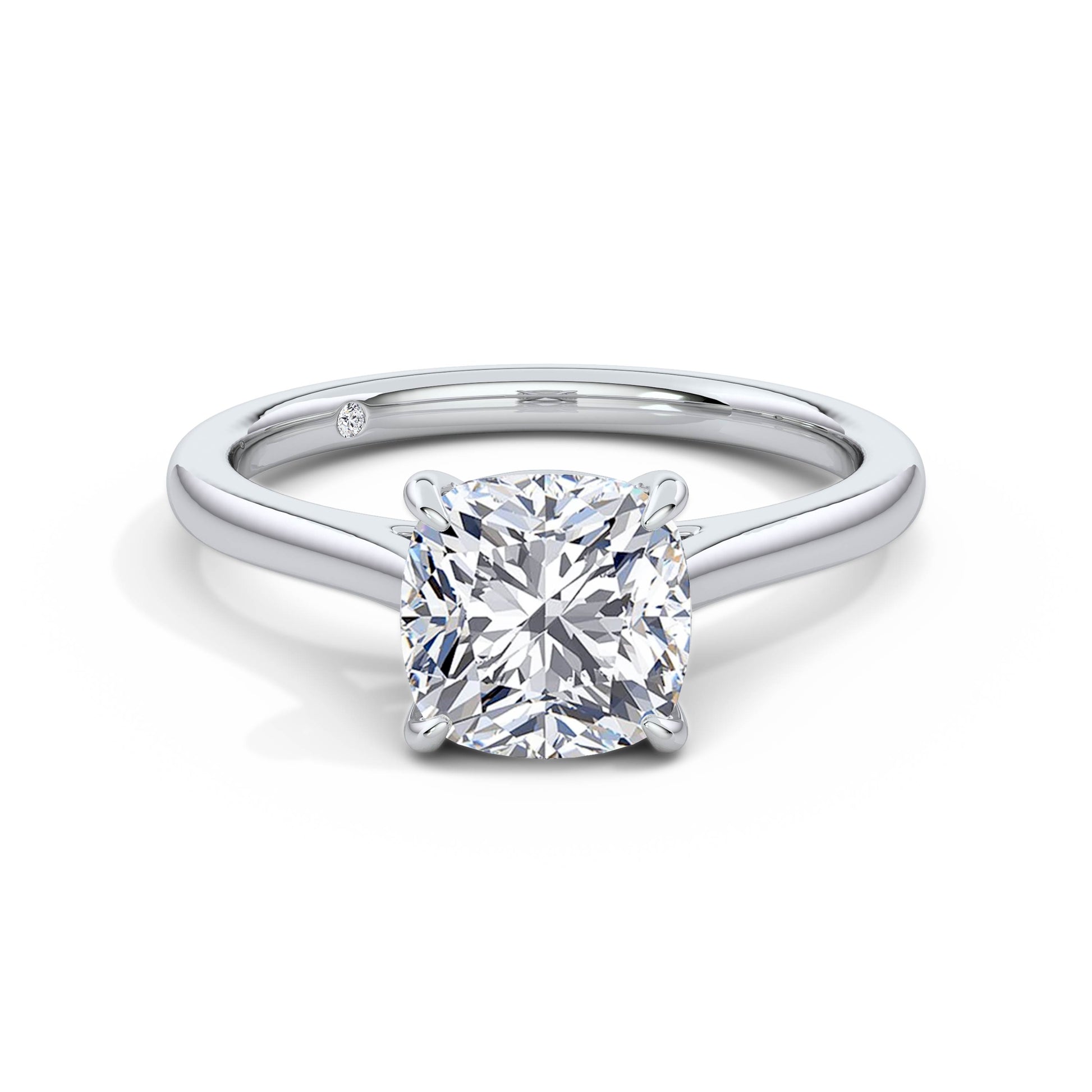 Carla Platinum Cushion Solitaire