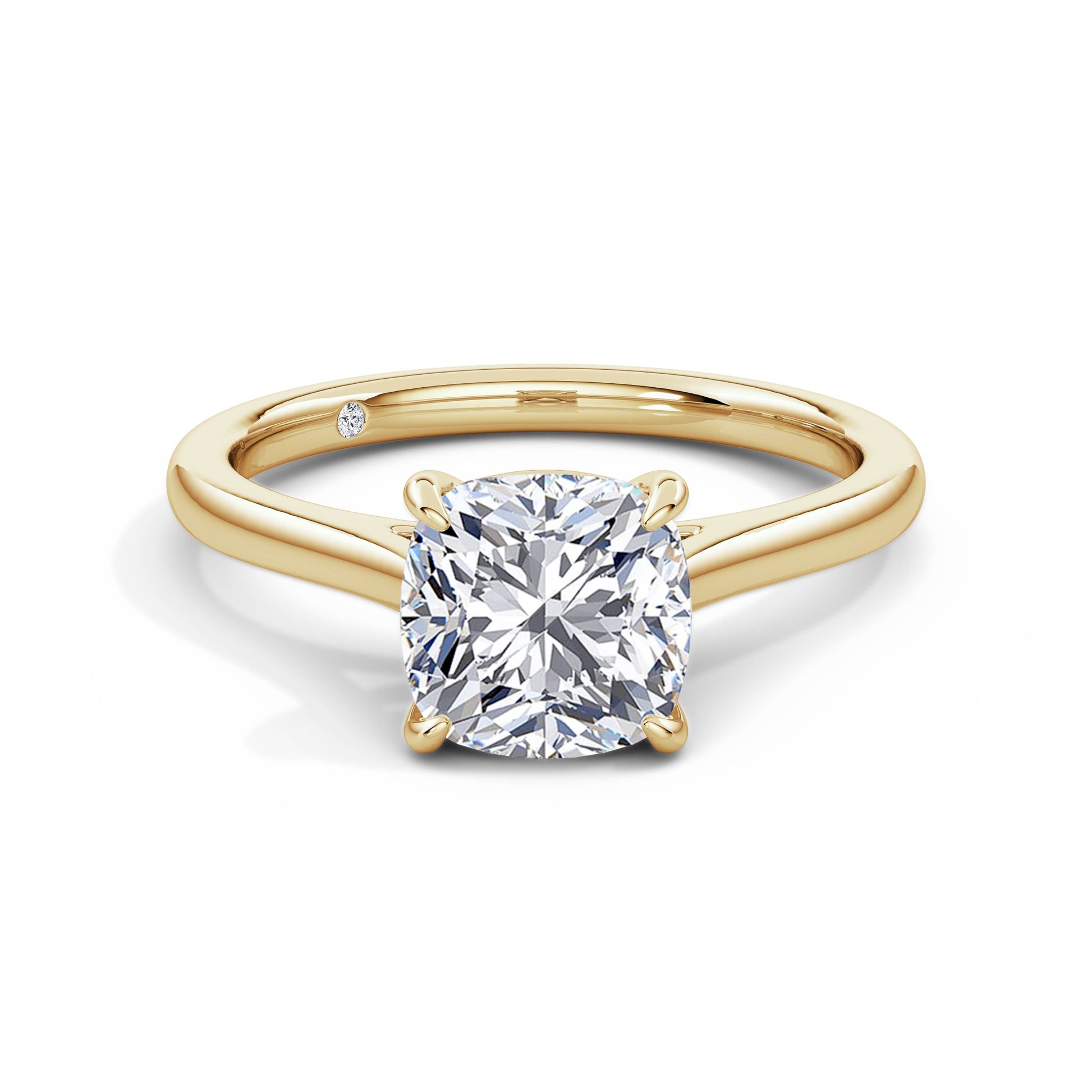Carla 18k Yellow Gold Cushion Solitaire