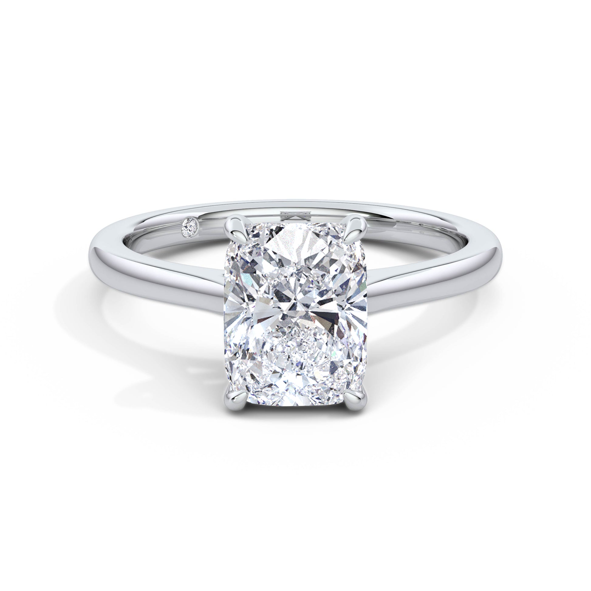 Carla Platinum Elongated Cushion Solitaire