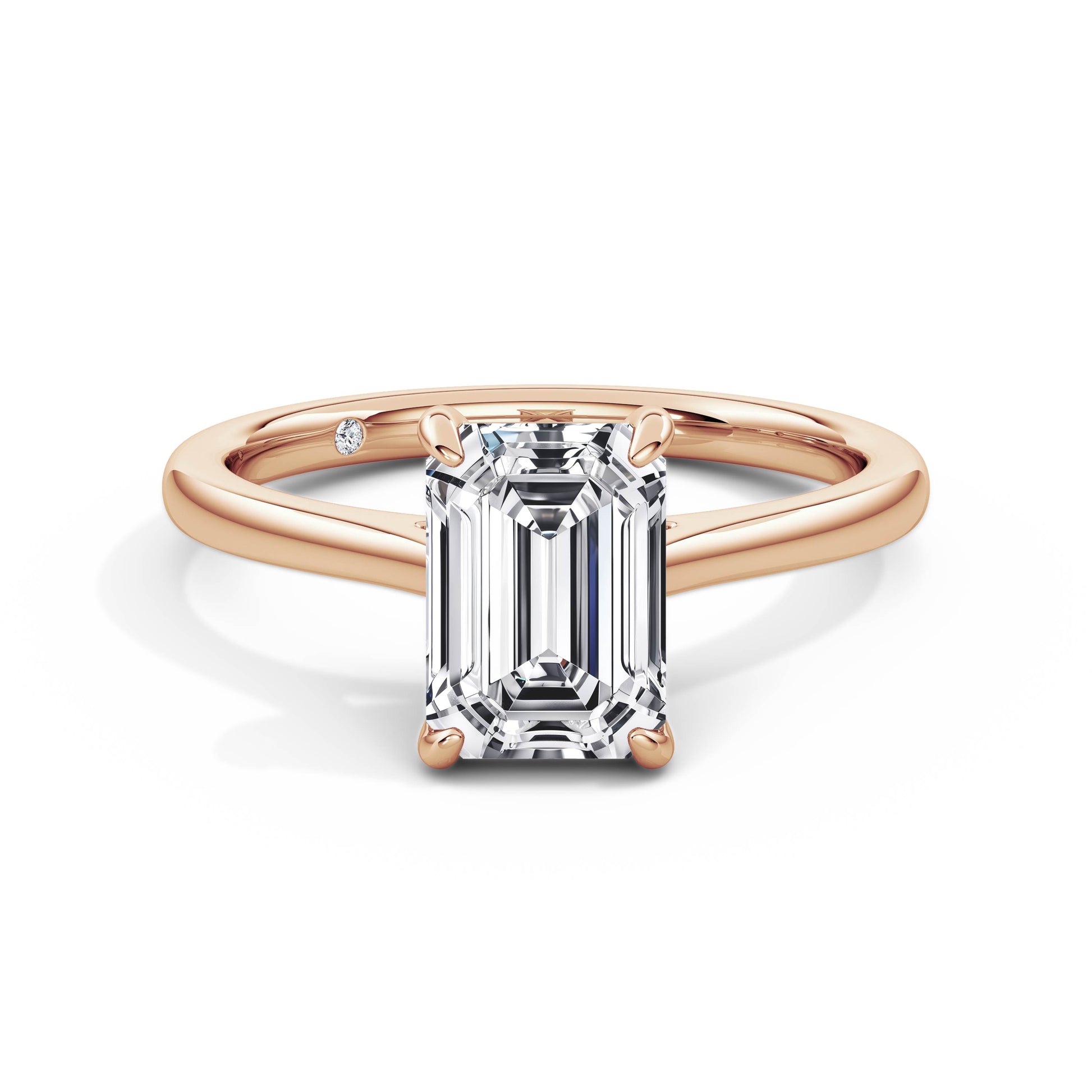 Carla 18k Rose Gold Emerald Solitaire