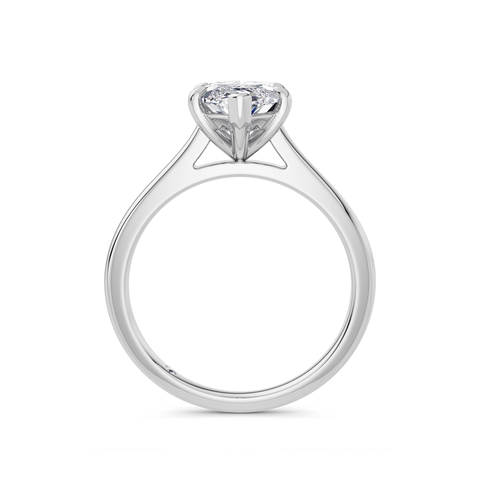 Carla 18k White Gold Marquise Solitaire