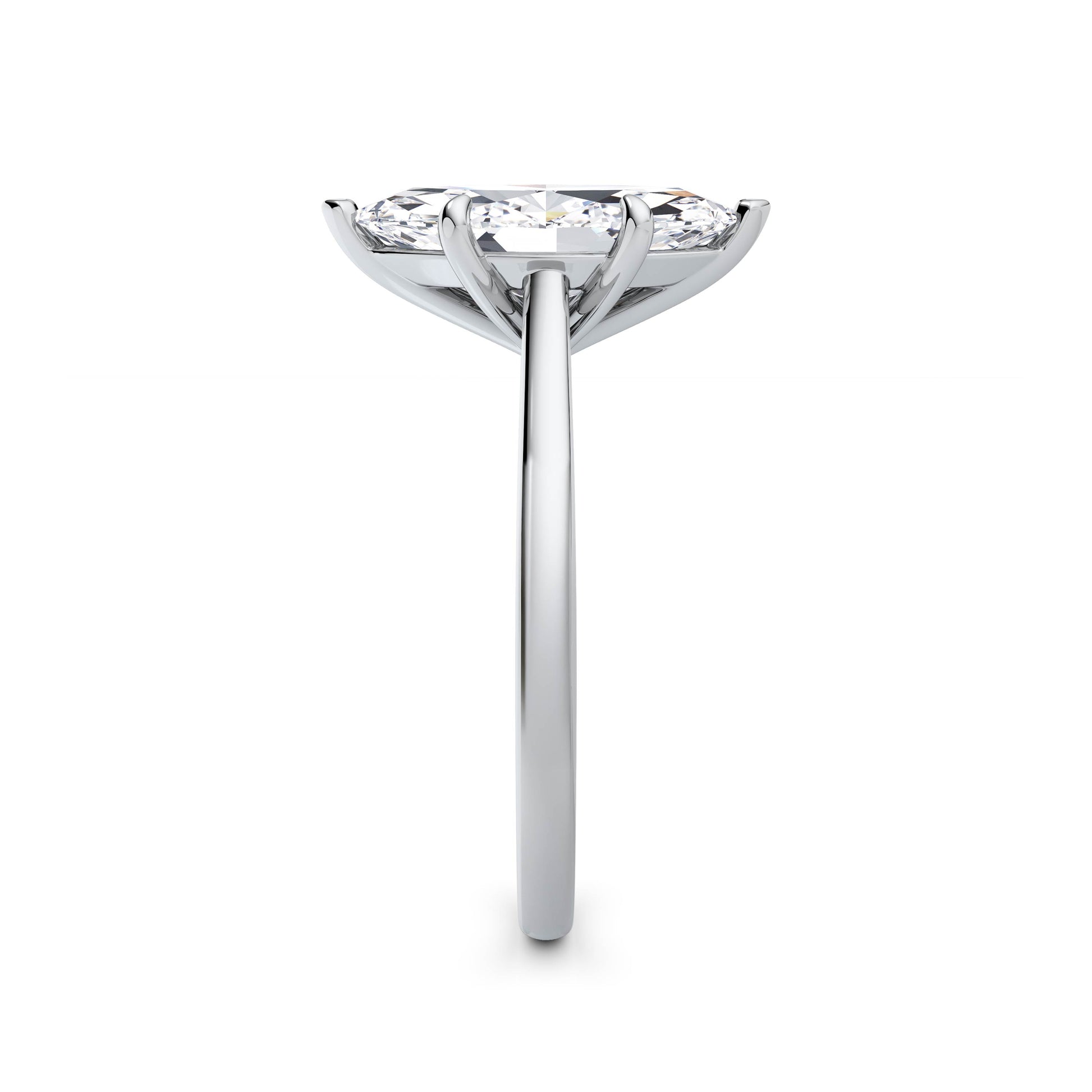 Carla 18k White Gold Marquise Solitaire