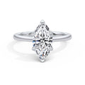 Carla 18k White Gold Marquise Solitaire