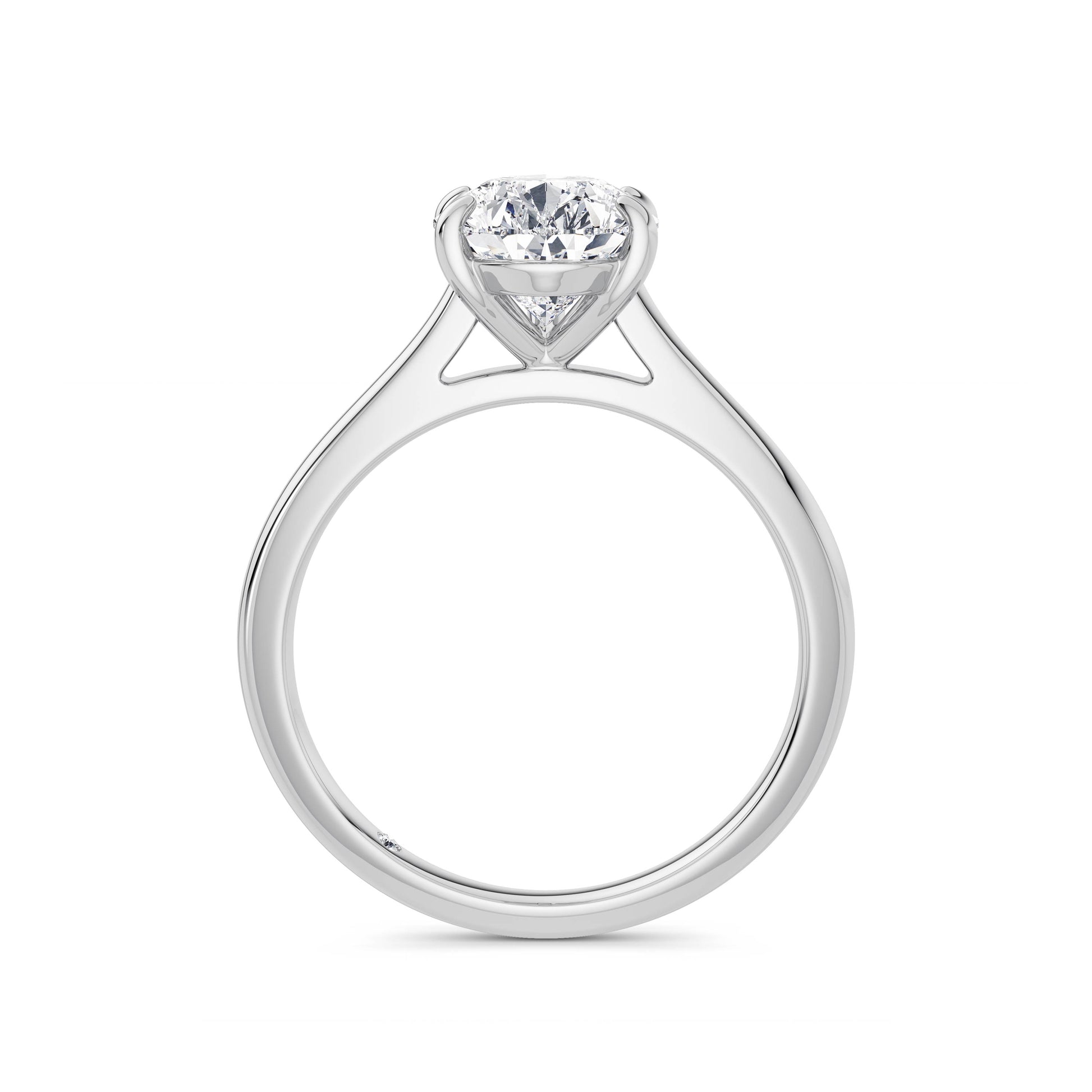Carla 18k White Gold Pear Solitaire