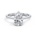 Carla 18k White Gold Pear Solitaire