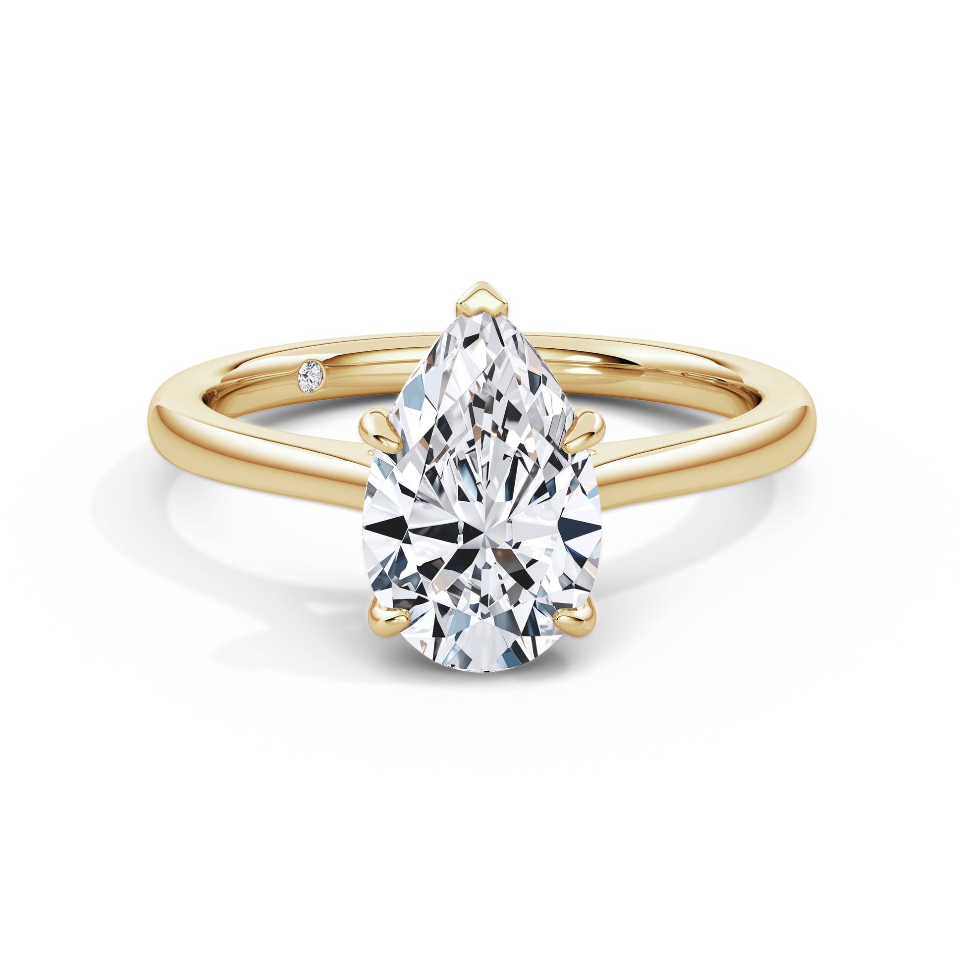 Carla 18k Yellow Gold Pear Solitaire