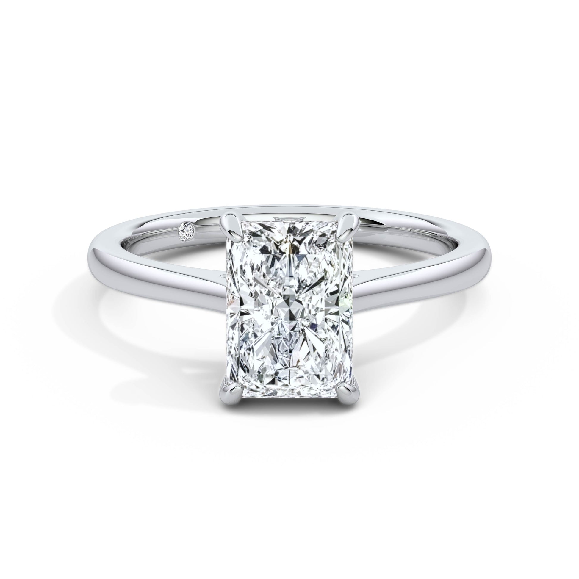 Carla 18k White Gold Radiant Solitaire