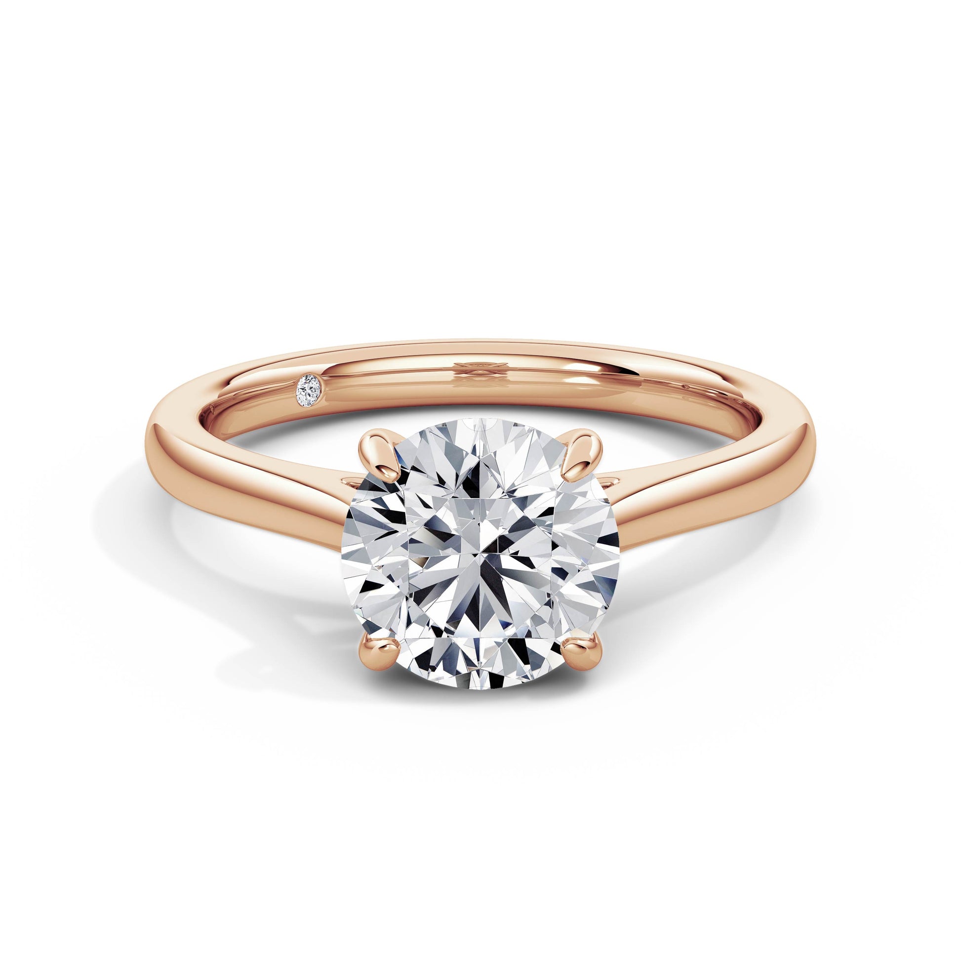 Carla 18k Rose Gold Round Solitaire