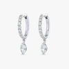Marquise Lab-Grown Diamond Drop Earrings White Gold