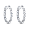 Inside Out Lab-Grown Diamond Hoop Earrings White Gold