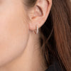 Large Lab-Grown Diamond Huggie Earrings Rose Gold