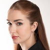 Large Lab-Grown Diamond Huggie Earrings Rose Gold