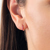 Petite Ruby Huggie Curl Earrings Yellow Gold