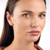 Petite Ruby Huggie Curl Earrings Yellow Gold