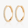 Medium Lab-Grown Diamond Hoop Earrings Rose Gold