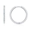 Medium Size Hoop Earrings White Gold