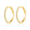 Medium Lab-Grown Diamond Hoop Earrings Yellow Gold