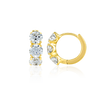 Large Huggie Earrings Yellow Gold