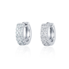 Double Lab-Grown Diamond Huggie Hoop Earrings White Gold