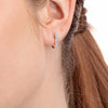 Diamond Huggie With Detachable Stud Earrings White Gold