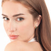 Emerald Classic Huggie Earrings Yellow Gold