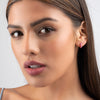Pink Sapphire Classic Huggie Earrings Rose Gold
