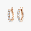 Mini Lab-Grown Diamond Hoop Earrings Rose Gold