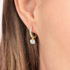 1.2ct Round Lab-Grown Diamond Hoop Earrings Yellow Gold
