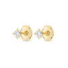 0.2ct Each Round Lab-Grown Diamond Stud Earrings Yellow Gold