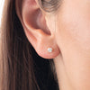 0.2ct Each Round Lab-Grown Diamond Stud Earrings Yellow Gold