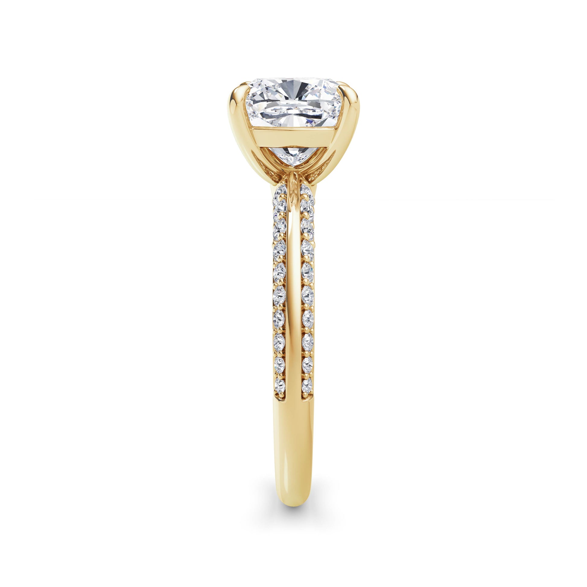 Dawn 18k Yellow Gold Cushion Diamond Band