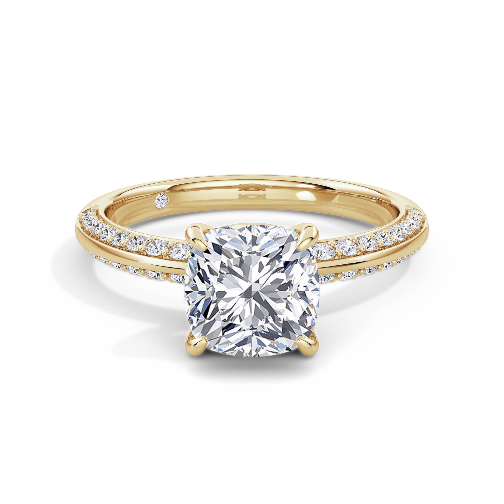 Dawn 18k Yellow Gold Cushion Diamond Band