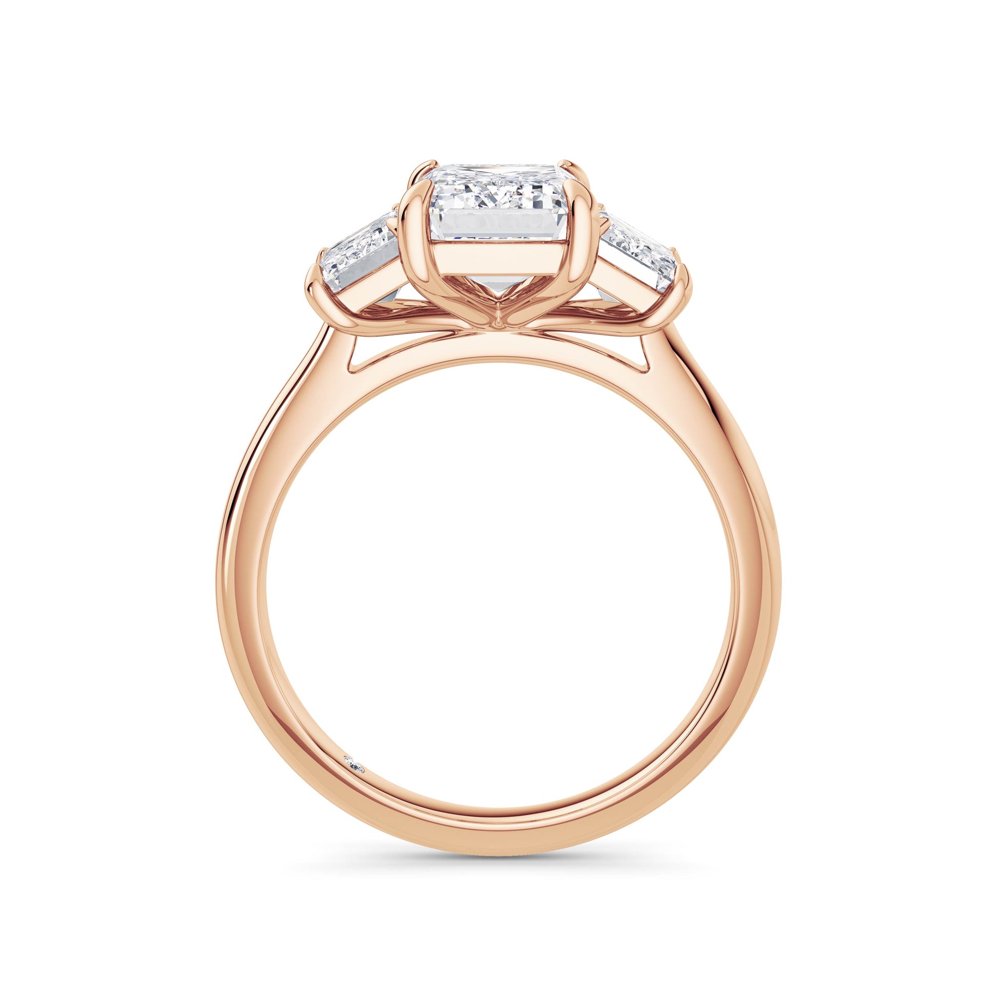 Dawn 18k Rose Gold Emerald Trilogy