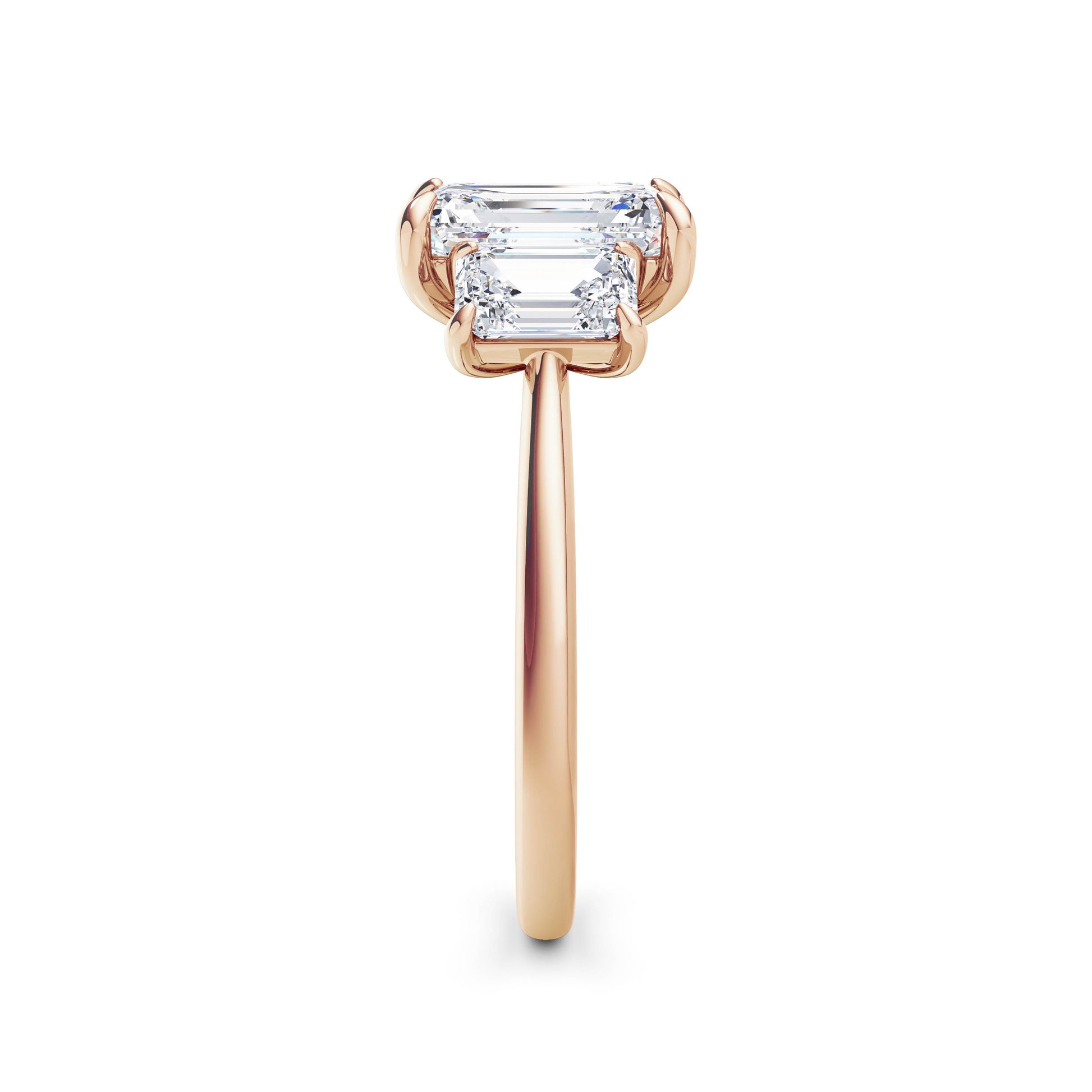 Dawn 18k Rose Gold Emerald Trilogy